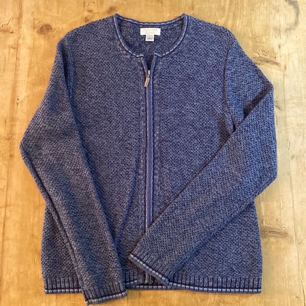Christopher & Banks Knit Zipper Jacket